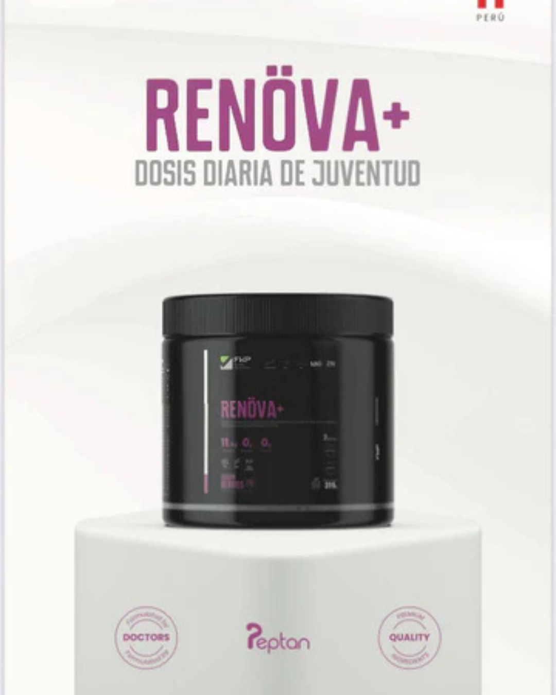 Colágeno Renova Plus con biopéptidos activos pote de 315 gr